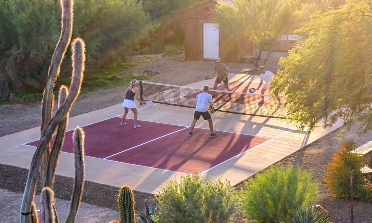 Desert View Village House | 1-Acre Private 4BR Resort w/Pickleball, Sauna, Hot tub, Spa, Pool, Yoga