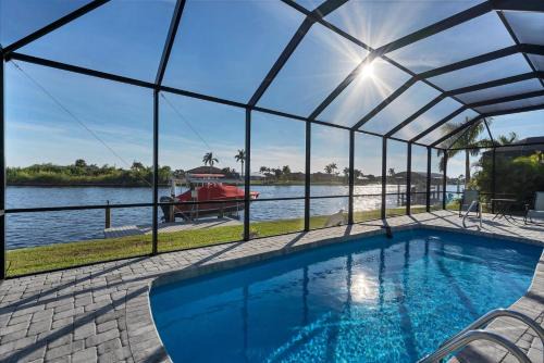 South Gulf Cove House | Charlotte County Villa 5872: Canal-Front Private Pool Oasis