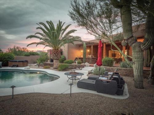 North Scottsdale House | Desert Hideaway Shuffleboard Court Golf Billiards