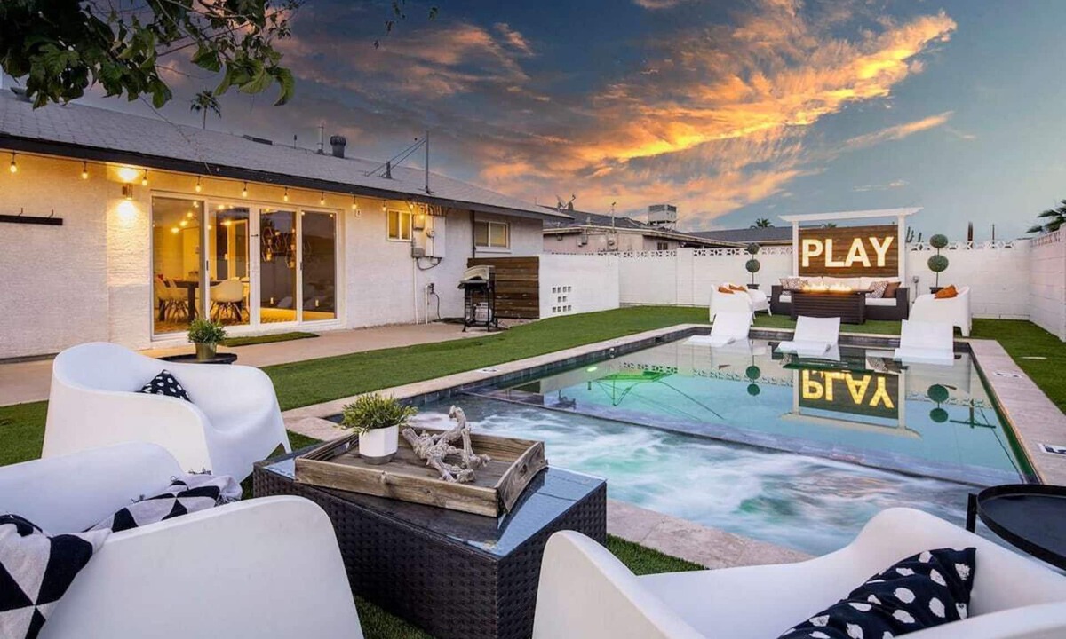New Papago Parkway House | ✴HEATED POOL ✴ HOT TUB ✴ FIRE PIT ✴ OUTDOOR DINING