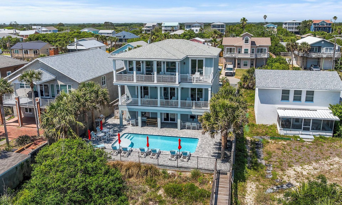 Butler Beach House | LUXURY 8BR OCEANFRONT, LARGE HEATED POOL, FOOSBALL, SLEEPS 22!
