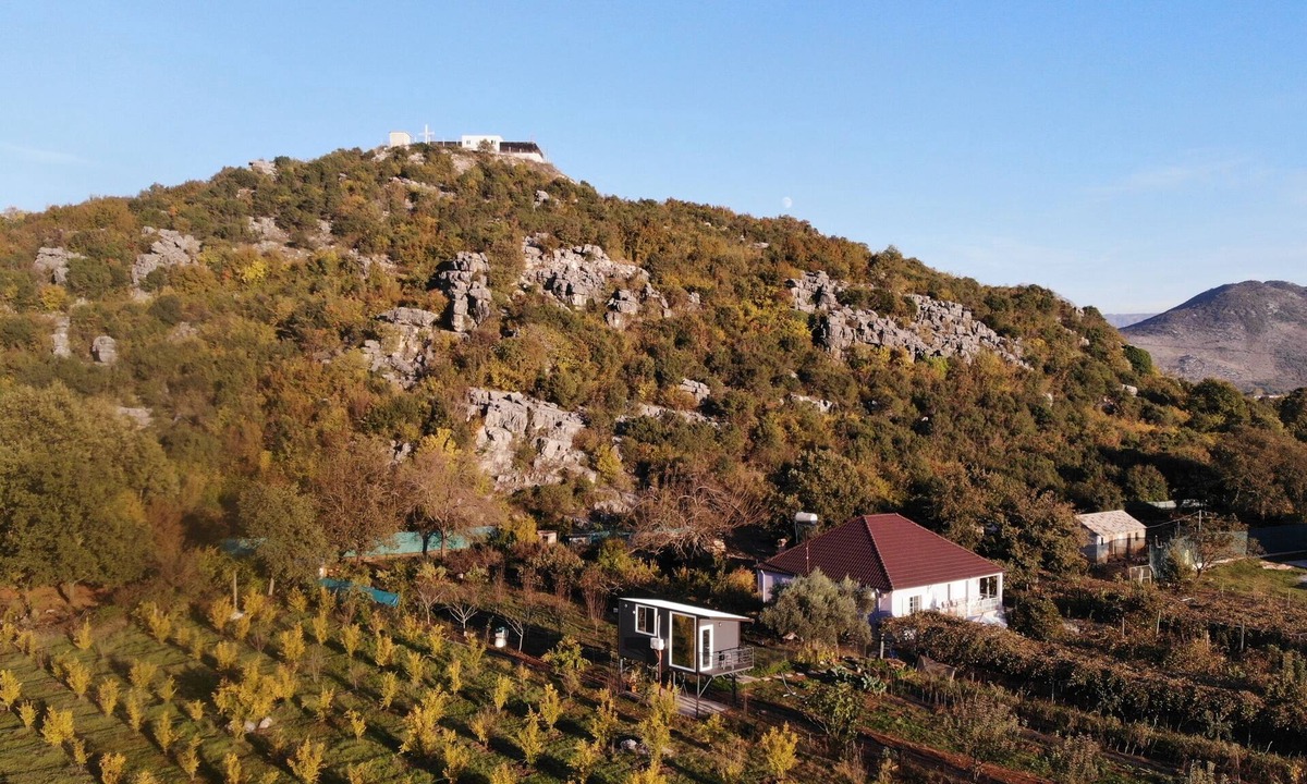 Shkoder County Apartment | Orchard Guard Tower offers guests all the luxuries of home with mountain views