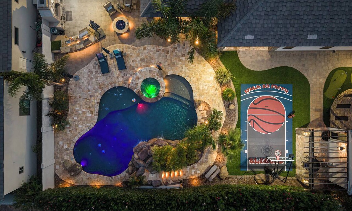 Queen Creek House | Pool + Slide - Spa - Basketball - Resort Backyard