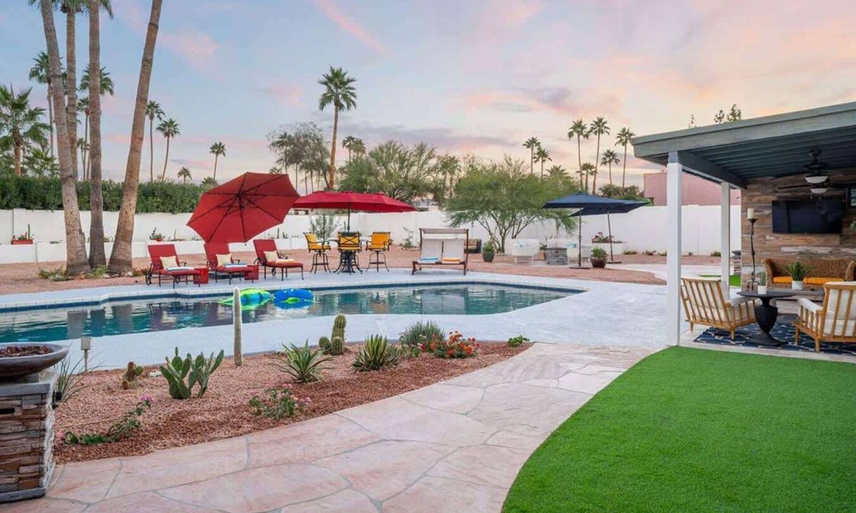Thunderbird Desert Estates House | The Redfield: Stylish w/Huge Backyard, Pool, Spa