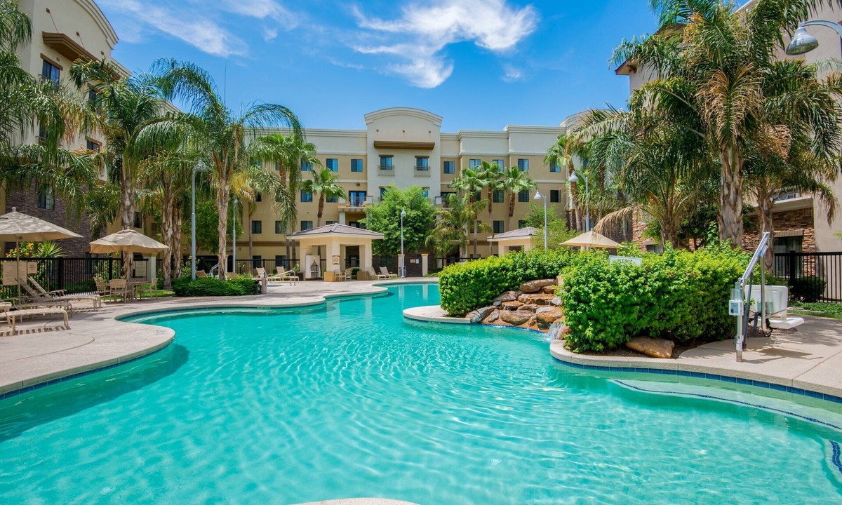 Glendale Sports and Entertainment District Apartment | Walk to Gila River Arena from Our Modern Studio | Heated Outdoor Pool