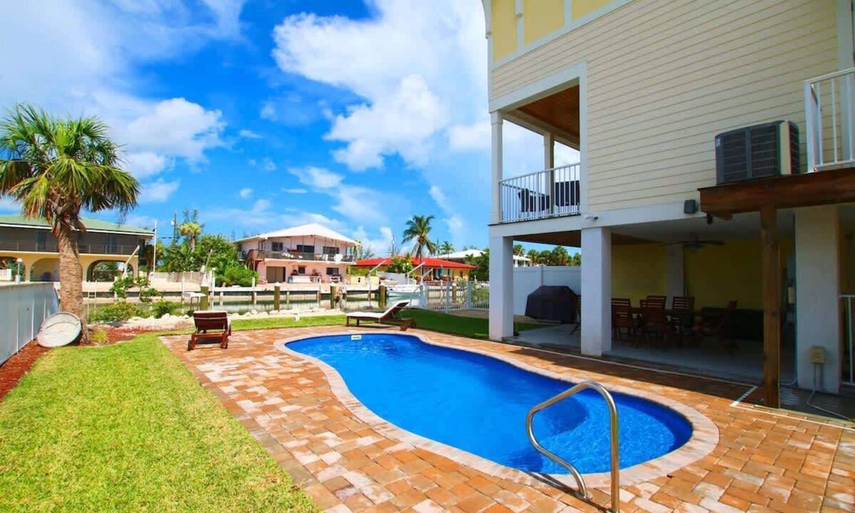 Marathon House | Waterfront House w/Private Pool & Dock