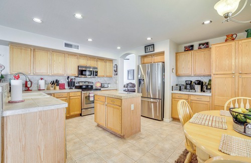 Mountain Vista Ranch Cottage | 1 Mi to Surprise Stadium! Home w/Patio & Hot Tub