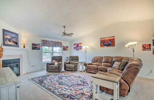 Big Water House | 13 Mi to Lake Powell: Mtn-View Home w/Deck & BBQ