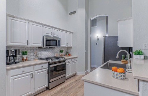 Las Sendas House | 31 Day Rental: Park View, Near Golf & Trails, Comm Htd POOL & Spa, Putt Green, Corn Hole