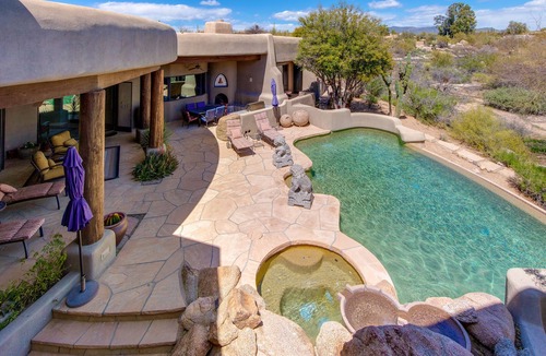 The Boulders House | 40 o/o DISC for SUMMER. Private Oasis w/Pool/Spa+Golf Cart. Family/Pet Friendly