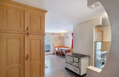 Canazei Apartment | Apartment 'Giulia' with Mountain View, Shared Garden and Balcony