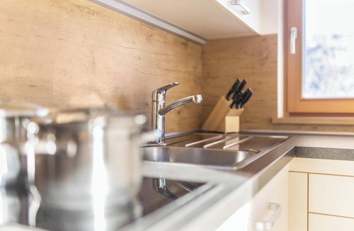 San Martino in Badia Apartment | Apartment 'Ciasa Funtanies Sas Dla Crusc' with Mountain View, Shared Garden and Wi-Fi