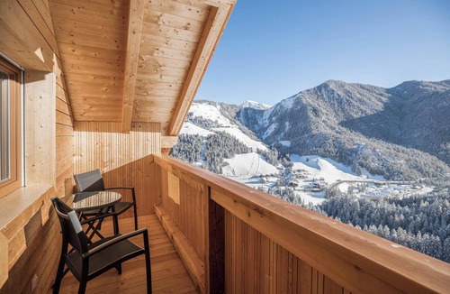 San Martino in Badia Apartment | Apartment 'Ciasa Funtanies Sas Dla Crusc' with Mountain View, Shared Garden and Wi-Fi