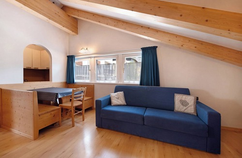 Tesero Apartment | Apartment "Residence Montebel Studio" with Mountain View, Whirlpool and Sauna