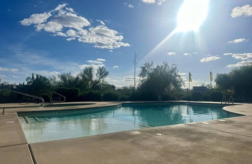 Tucson Apartment | Copper Cactus Condo with King Bed