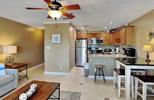 Crystal Beach Condo | Crystal Beach Condo, Community Pool, Across from the Beach!
