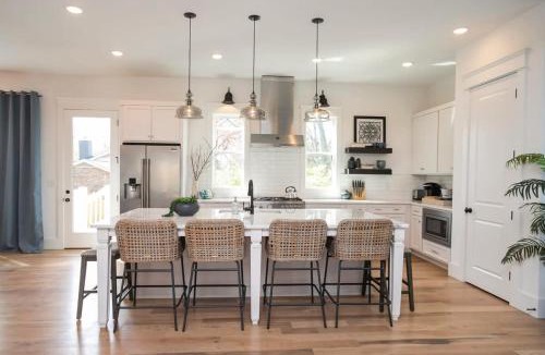 Donelson Hills House | Custom Home Office Suite Game Room & Fire pit