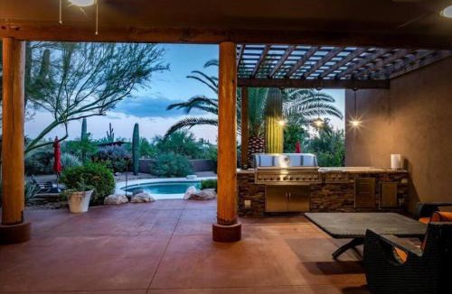 North Scottsdale House | Desert Hideaway Shuffleboard Court Golf Billiards