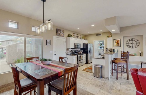 Rancho Vistoso Condo | Dog-friendly, ground-floor condo with patio, desert views, pool, hot tub, & W/D