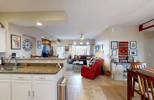 Rancho Vistoso Condo | Dog-friendly, ground-floor condo with patio, desert views, pool, hot tub, & W/D