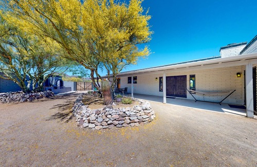 Tucson Estates House | Dog-friendly home with lovely desert views, fenced yard, patio & fireplace