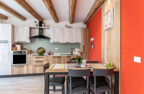 Levico Terme Apartment | Holiday Apartment 'L'Antica Corte Apt Angelina' with Mountain View, Balcony & Wi-Fi