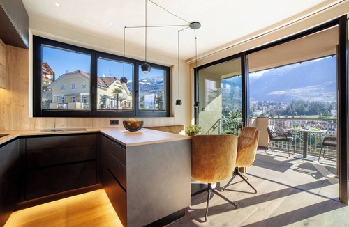 Merano Apartment | Holiday Apartment 'Levita Living Wolke' with Mountain View and Private Terrace