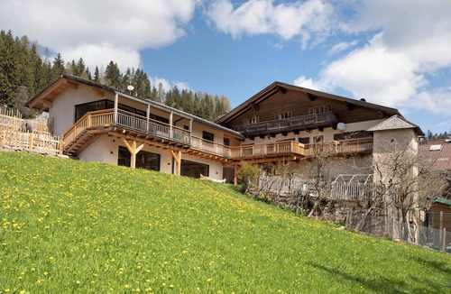 Redagno Apartment | Holiday Apartment "Pitschlhof Apt Zirbe" with Mountain View, Private Terrace & Shared Garden