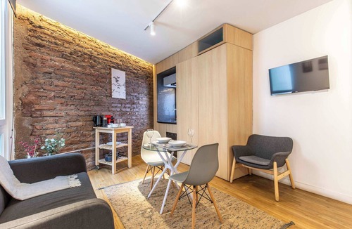 Lastarria Apartment | HOM l Wifi Calefacción Cafe Vida Bohemio Lastarria