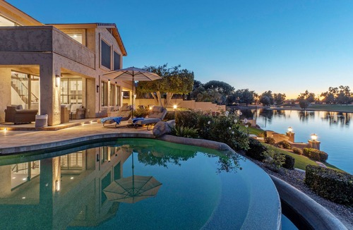Ocotillo House | LAKEFRONT Chandler Home on Ocotillo GOLF Course: Htd Pool, Spa, Fire Pit, BBQ, Pool Table & Games