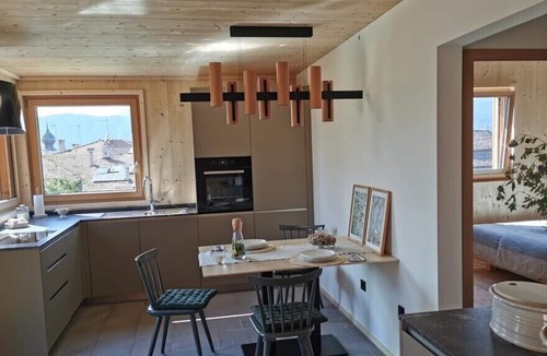 Sarnonico House | Landhaus Silene: new + modern wooden house with large natural garden and swimming pond