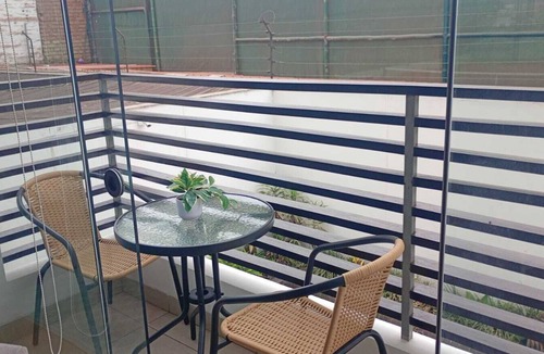 Miraflores Apartment | Luxury Executive 1BR with Balcony in Prime Miraflores – Walk to Dining & Parks