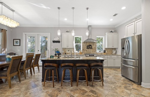 Crystal Beach House | Luxury Home with heated pool and golf cart! -4 min walk to beach !