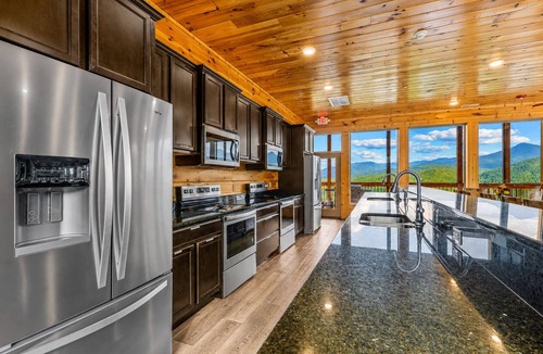 Chalet Village North Cabin | Mansion In The Sky: Luxe Retreat with Breathtaking Views Over Downtown Gatlinburg!
