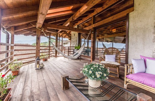Ranzo Ski Chalet | Maso Azzurro Chalet, charming 17th-century barn panoramic terraces fireplace.