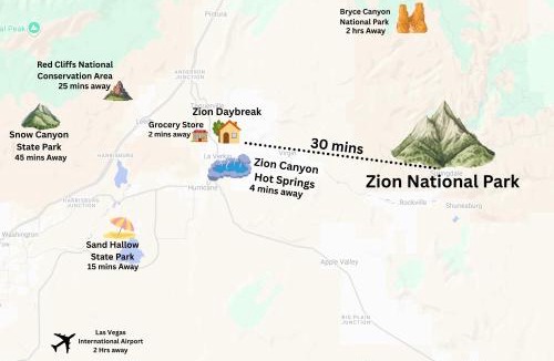La Verkin House | Near Zion 3BR Sleeps 8 RV Trailer Parking