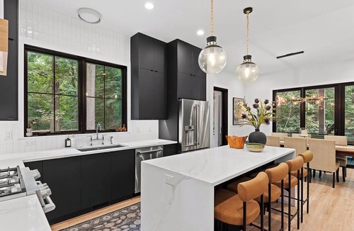 Harbert House | New Modern Farmhouse in Sawyer - hot tub, putting greens and firepit