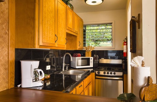 Hana Condo | Oceanfront Hana Kai Maui #2 - Romantic Studio 100' from Water! Kitchenette