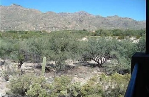 Tucson Condo | Private patio has spectacular golf -mountain views and many interior upgrades