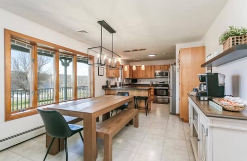 Town of Milo House | Relaxing Lakeview Retreat! Pool, Hot Tub, Firepit, Gameroom Perfect for Groups,