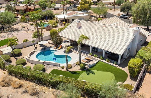 Fountain Hills House | Scottsdale Area Resort Oasis - Heated Pool, Spa, Putting Green & Panoramic Views