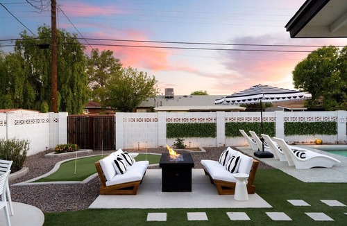 Village Grove House | The Aria - 4BR/3BA Oasis with Heated Pool, Spa & Fun Games