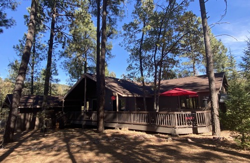 Strawberry Cabin | Updated cabin under the tall pines with Starlink 🌲 Uncle Buck’s Cabin 🦌