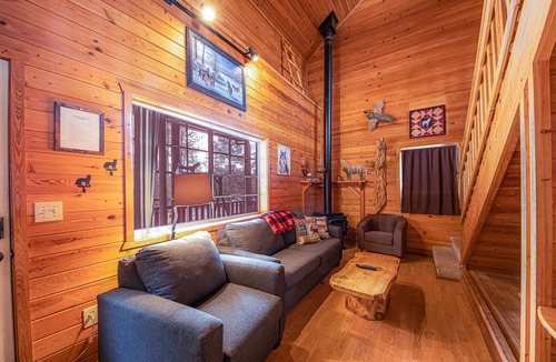 Christopher Creek Cabin | Wolves Den Cabin,WIFI, game room - Backs Tonto Forest, stocked kitchen, heat AC