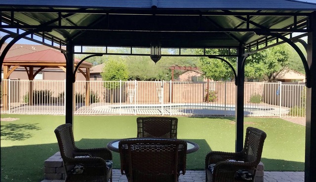 3 Bedroom house with large backyard and pool during warm months!