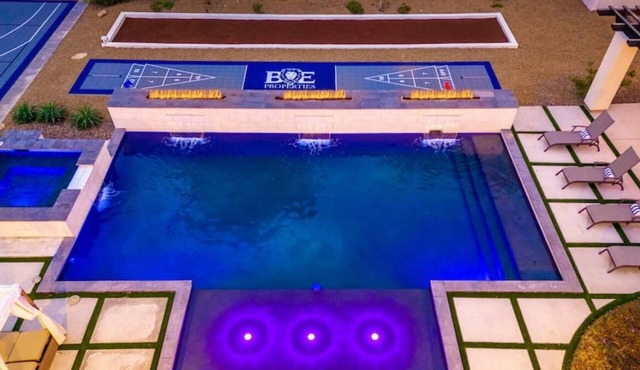 3Million$ Fantasy Fire Dream Oasis+Pickleball Court w/NBA lines+Shuffleboard Court+Bocce