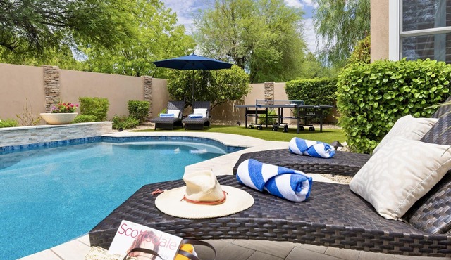 7min to TPC, 3 Kings & Kids Bunkbed, Games, Heated Pool, Large Outdoor Space!