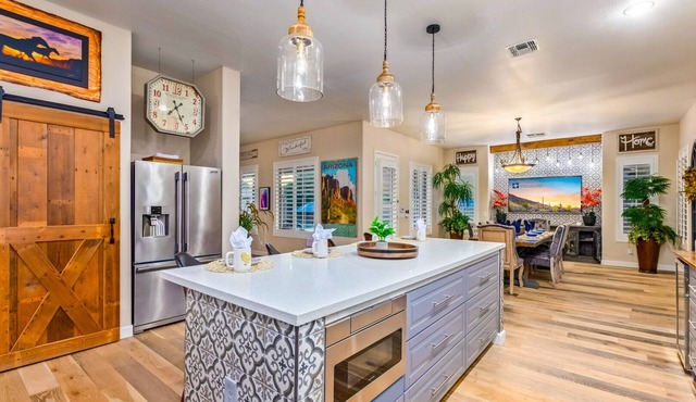 Americana Dream Vacation Home! Heated Pool and Spa! One Dog Friendly!