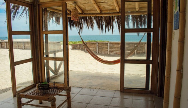 Bungalow Frente al mar Ideal Para Apreciar el Hermoso Atardecer en la Playa