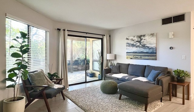 Contemporary Condo with Private Garden Patio and Pool Access